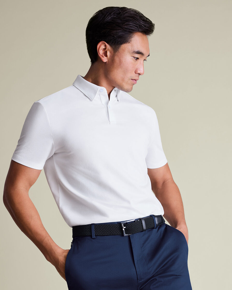 Performance Jersey Polo – White Main image