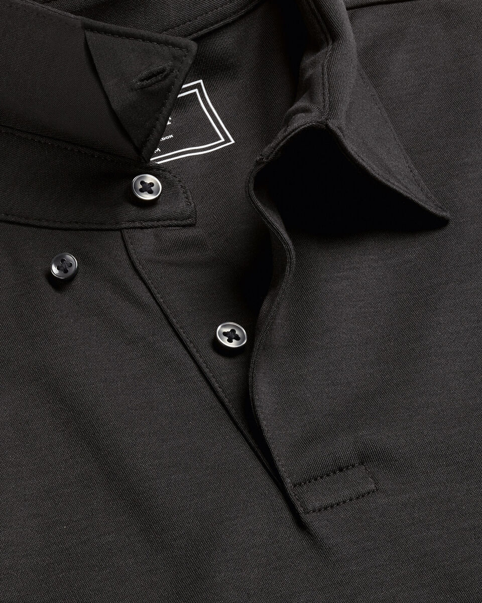 Smart Cotton Polo – Black Secondary image