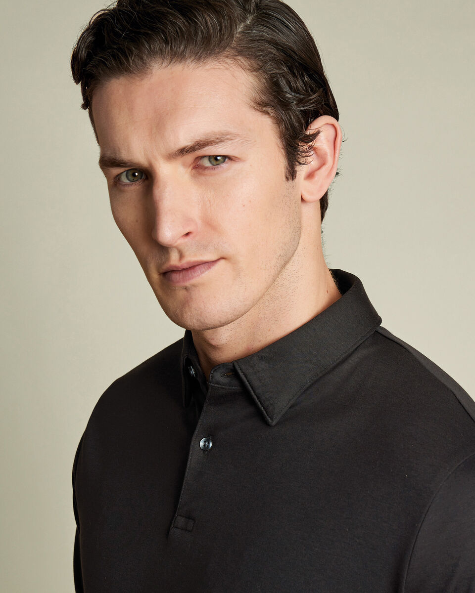 Smart Cotton Polo – Black