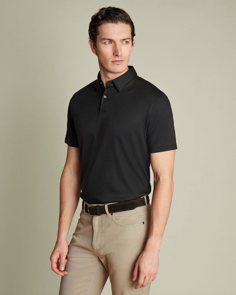 Smart Cotton Polo – Black Main image