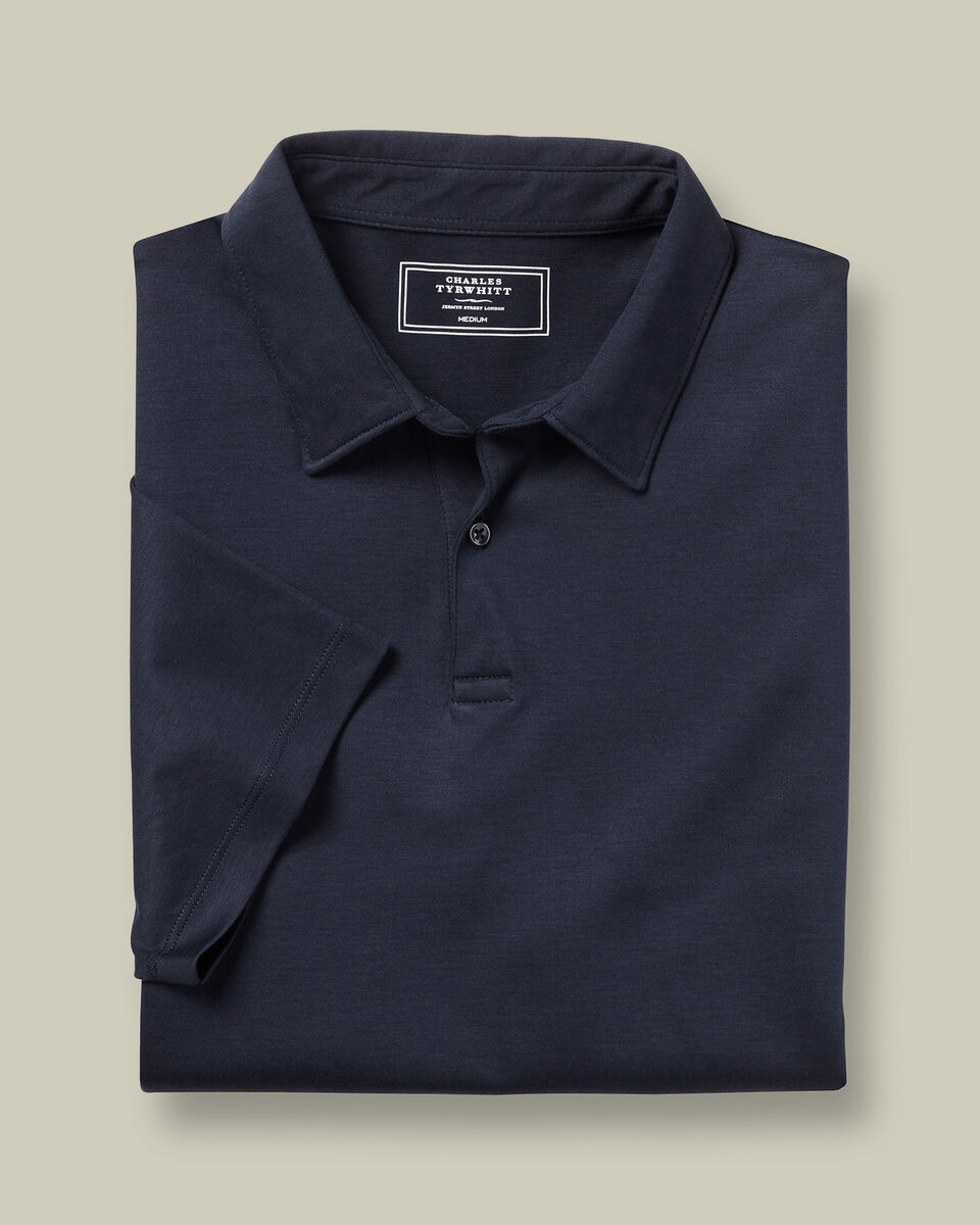 Smart Cotton Polo – Navy