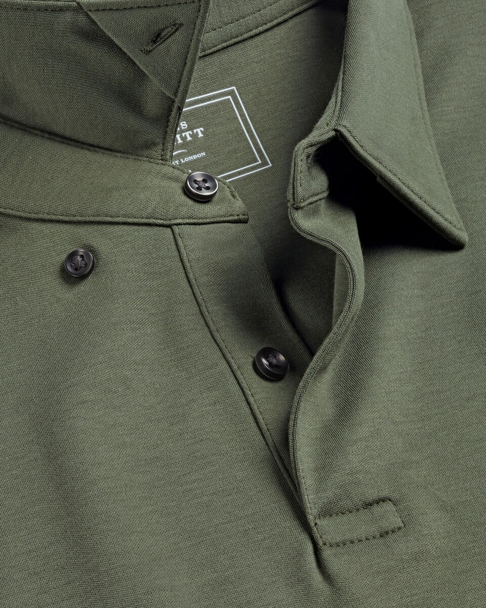 Smart Cotton Polo – Olive Green