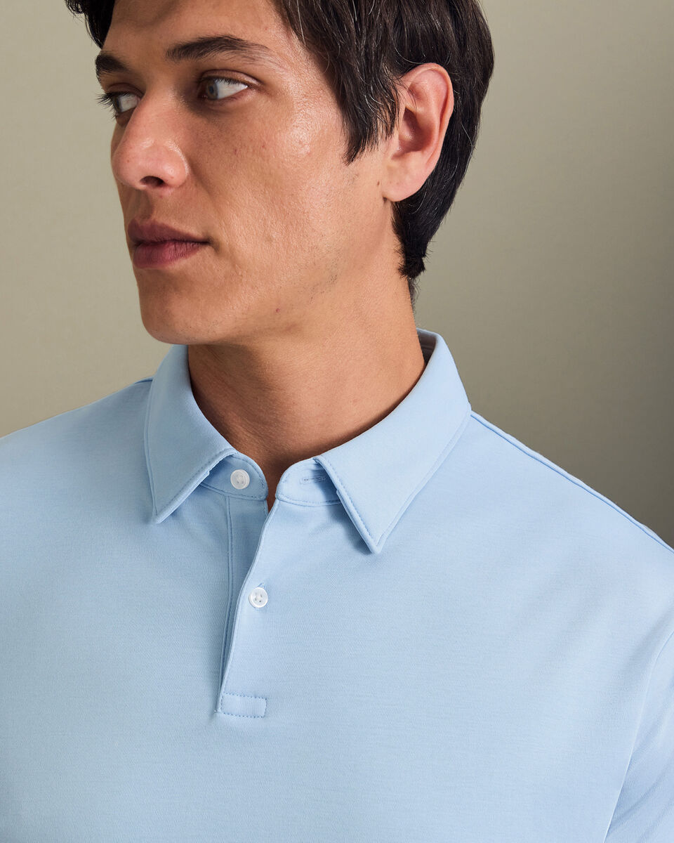 Smart Cotton Polo – Sky Blue