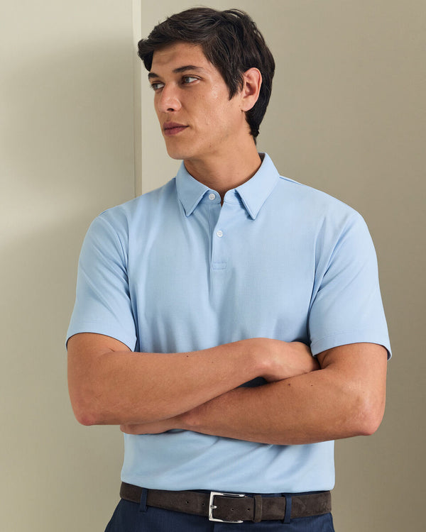 Smart Cotton Polo – Sky Blue