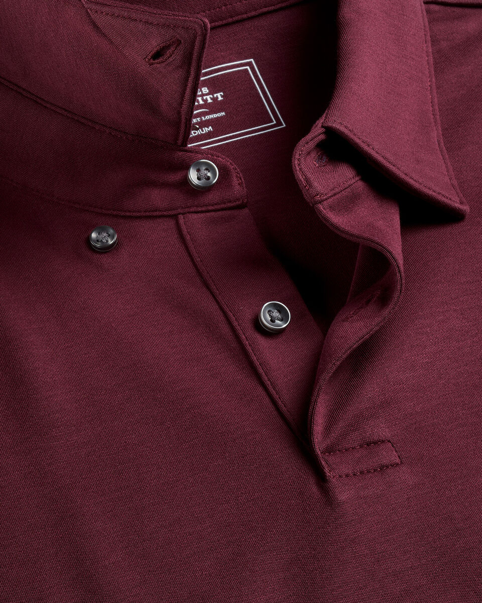 Smart Cotton Polo – Wine Red