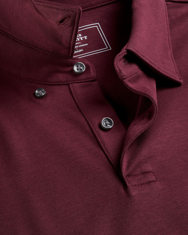 Smart Cotton Polo – Wine Red