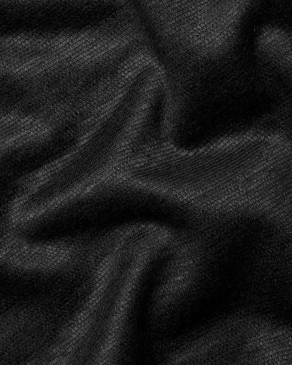Pure Linen Polo - Black