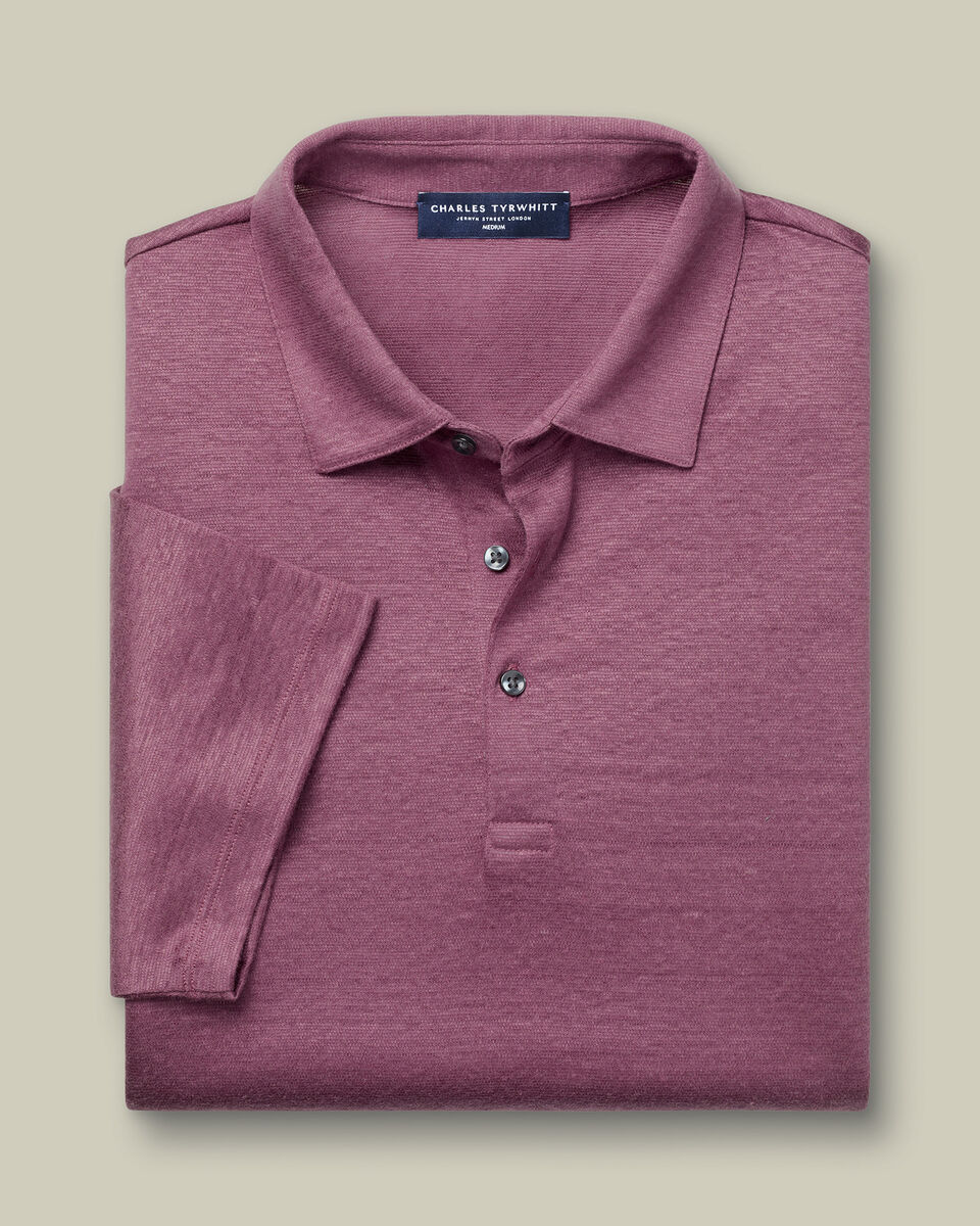 Linen Polo - Dusty Pink