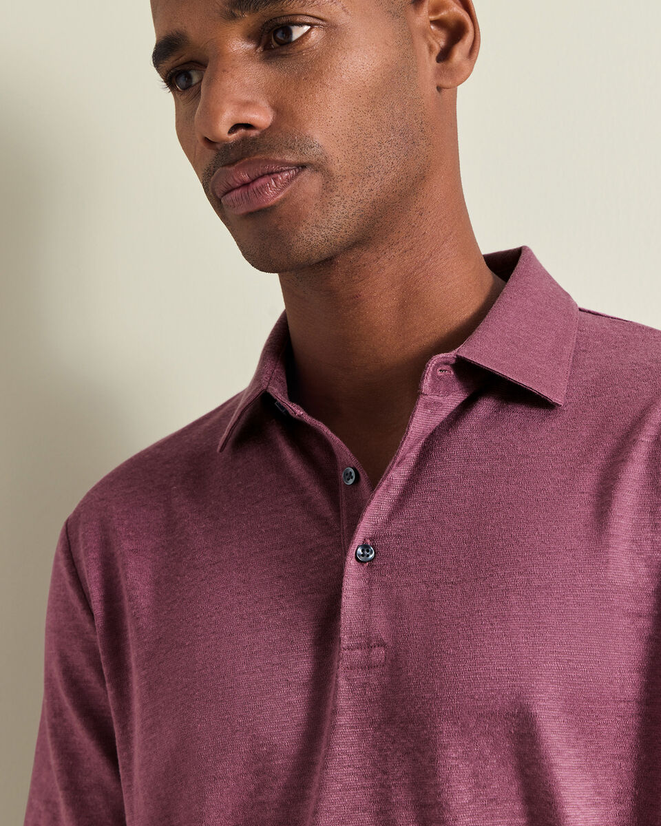 Linen Polo - Dusty Pink