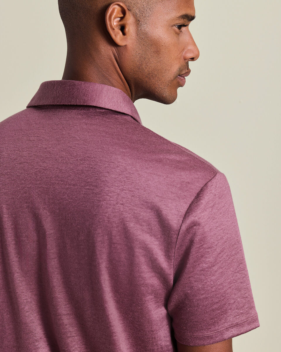 Linen Polo - Dusty Pink