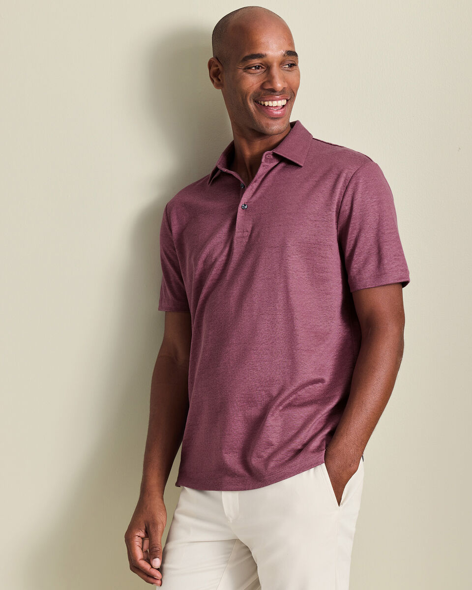 Linen Polo - Dusty Pink Main image