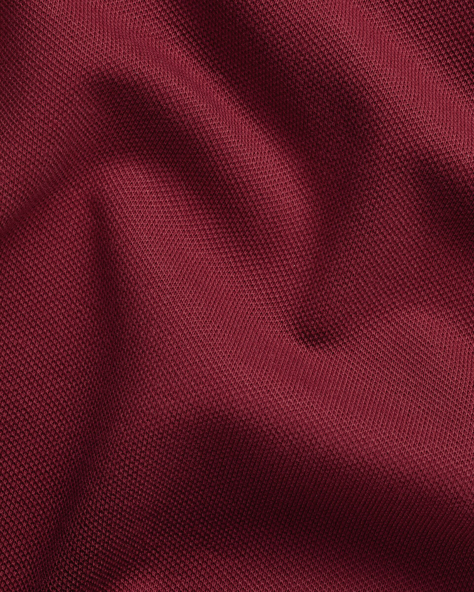 Smart Pique Polo - Maroon Red