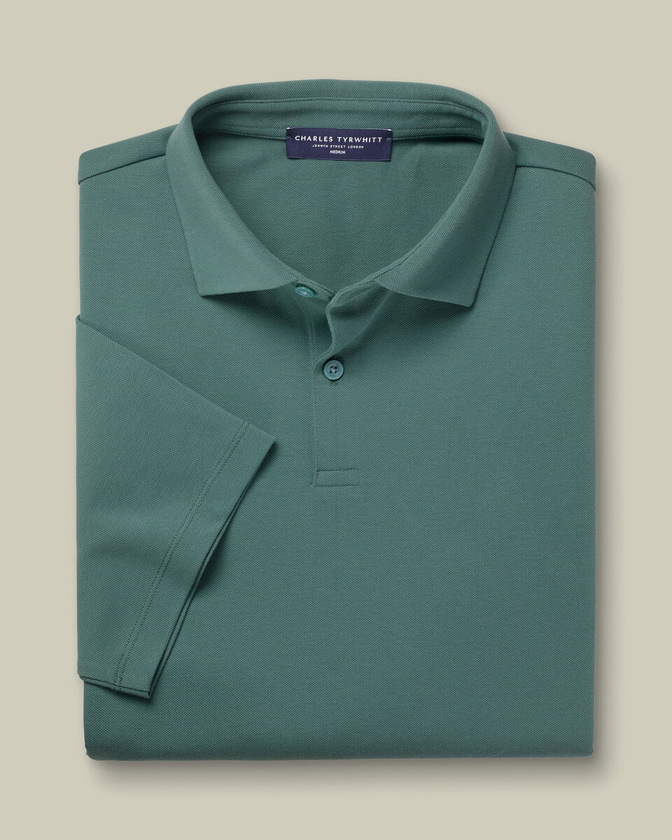 Smart Pique Polo - Teal Green