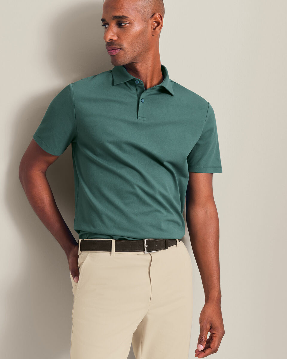 Smart Pique Polo - Teal Green Main image