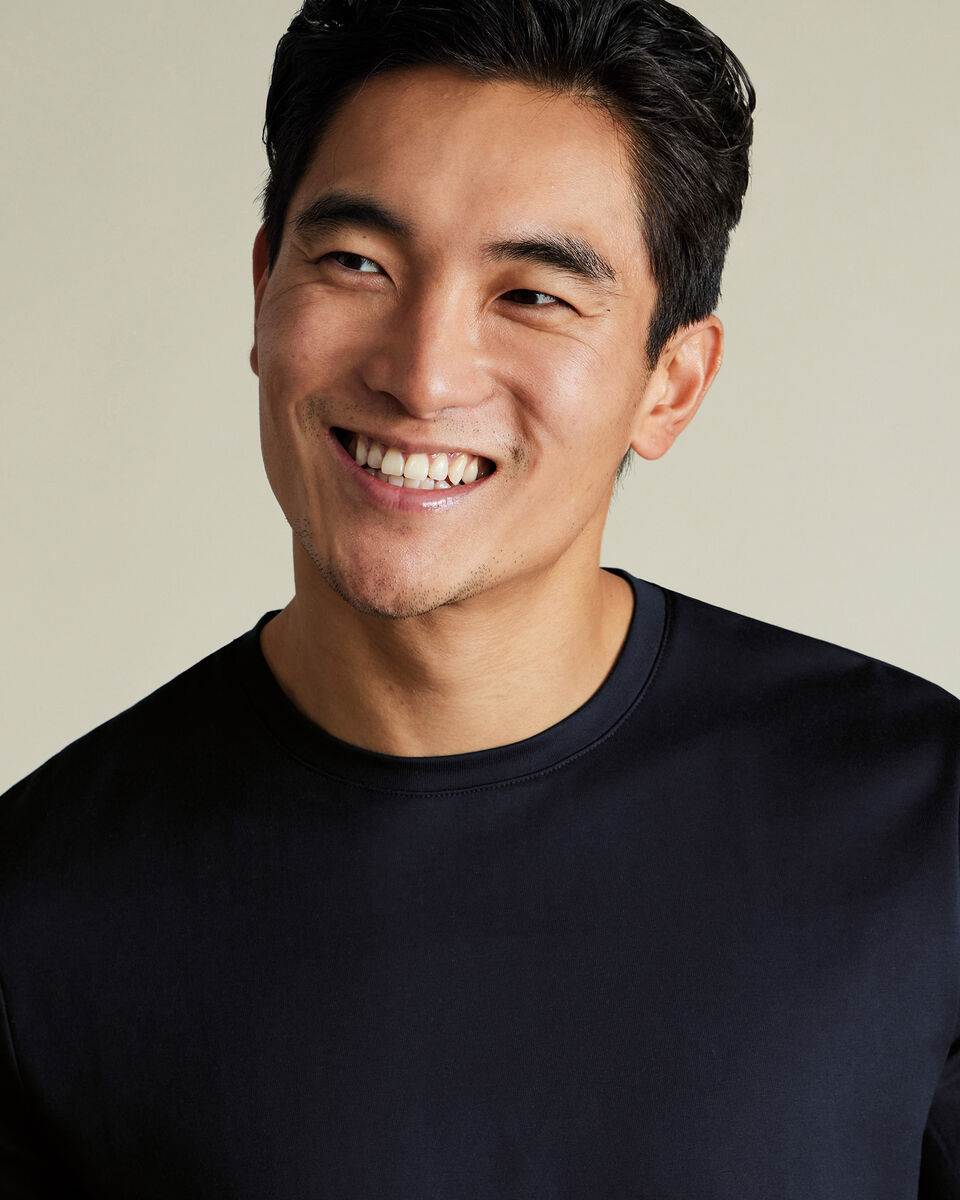 Pure Cotton T-Shirt - Navy Blue