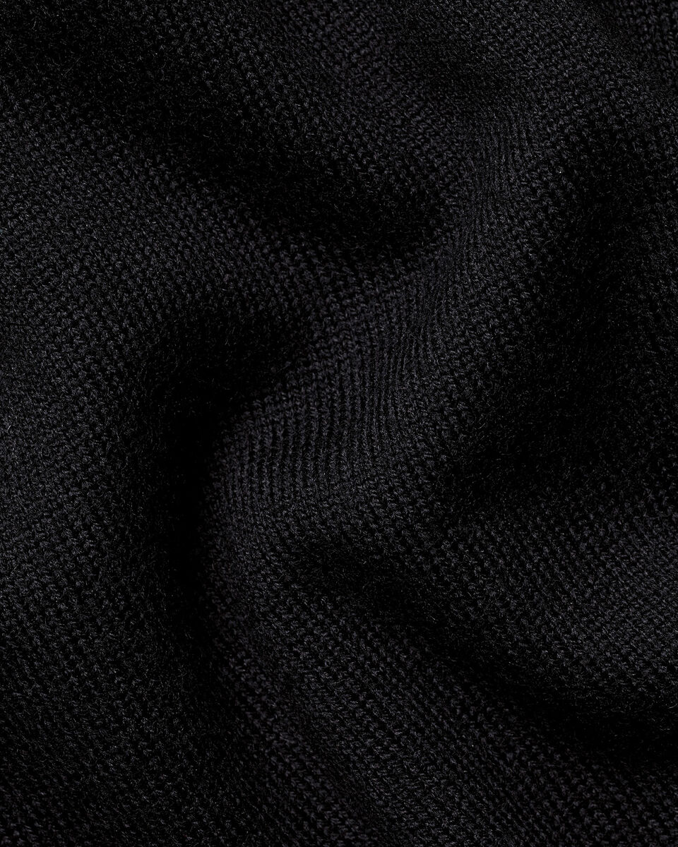 Pure Merino Turtleneck Sweater - Black