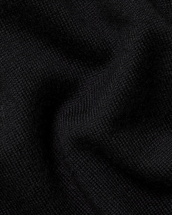 Pure Merino Turtleneck Sweater - Black