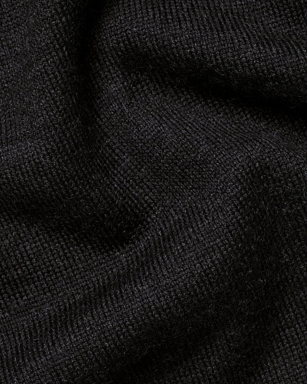 Pure Merino Quarter Zip Sweater - Charcoal Gray