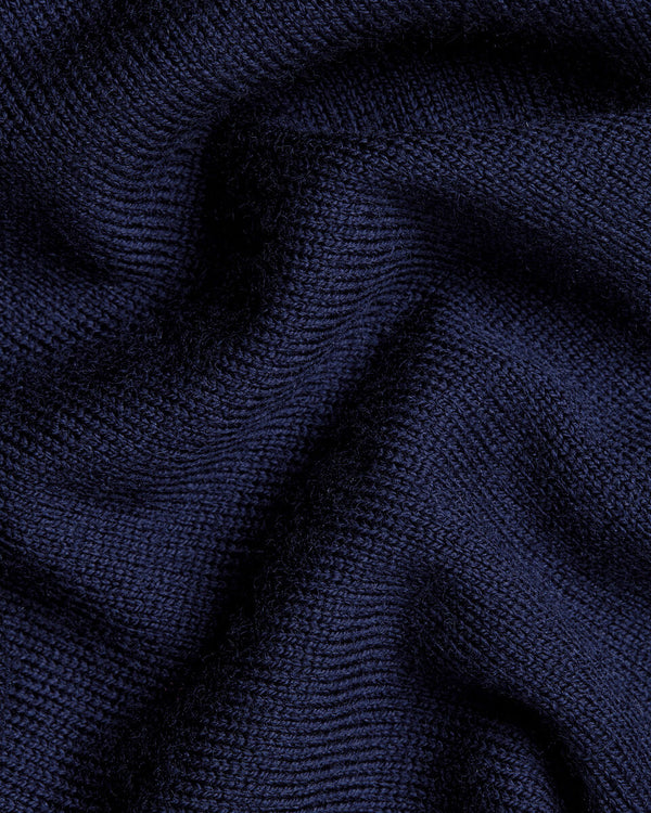 Pure Merino Zip Through Vest - Navy