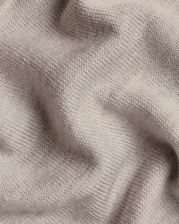 Pure Merino Quarter Zip Sweater - Limestone