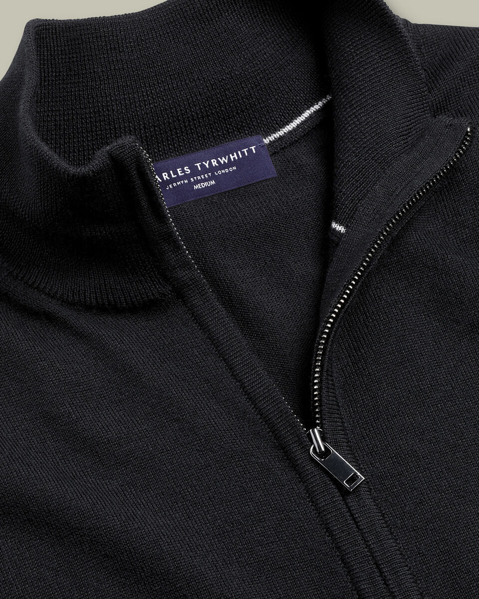 Pure Merino Zip Vest - Black Secondary image