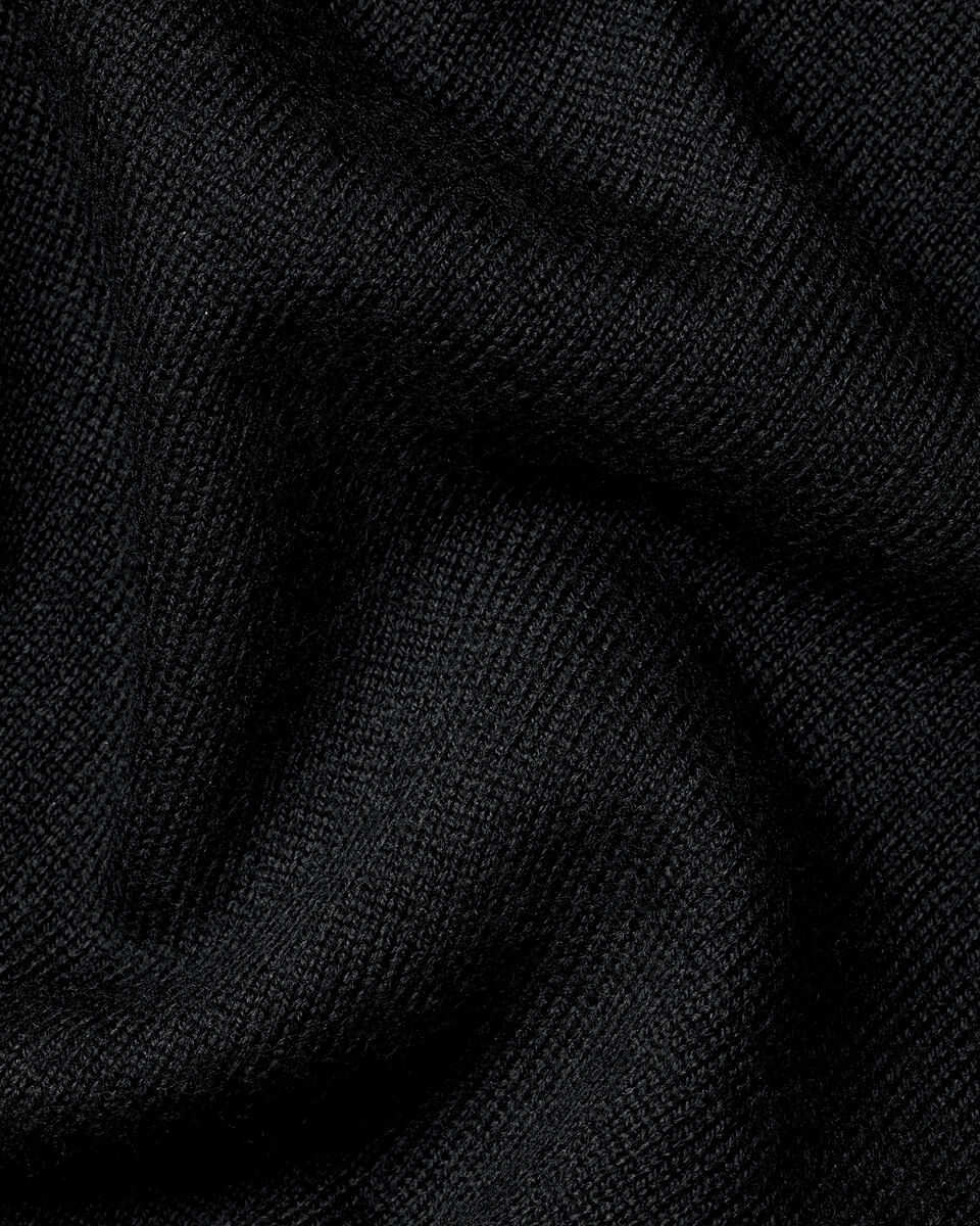Pure Merino Zip Vest - Black