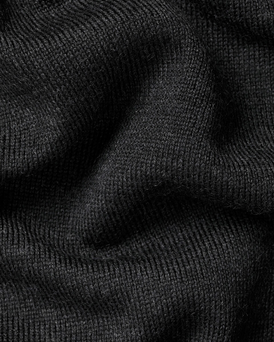 Pure Merino V-Neck Sweater - Charcoal Gray