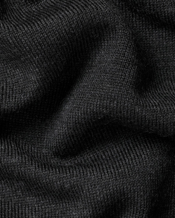 Pure Merino V-Neck Sweater - Charcoal Gray