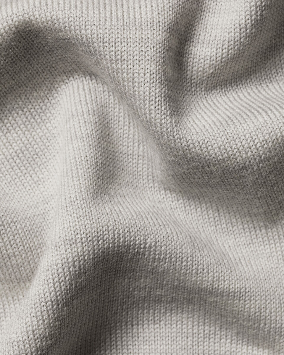 Pure Merino V-Neck Sweater - Silver Gray