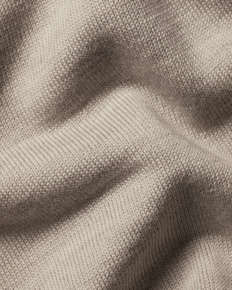 Pure Merino Crew Neck Sweater - Limestone