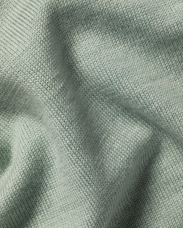 Pure Merino Crew Neck Sweater - Pale Teal