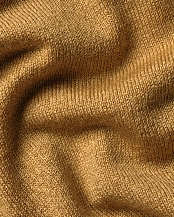 Pure Merino Crew Neck Sweater - Camel