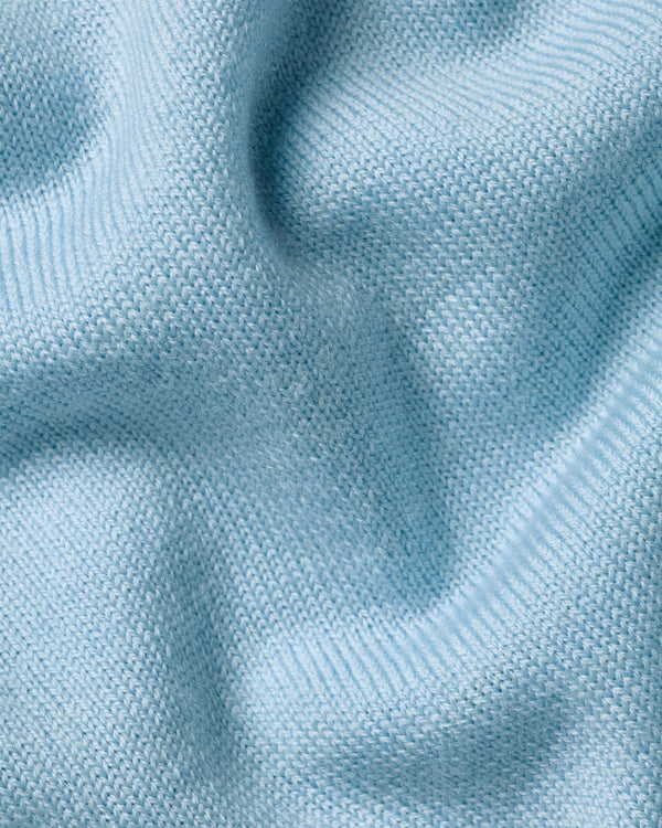 Pure Merino Crew Neck Sweater - Ice Blue