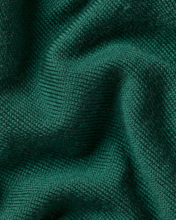 Pure Merino Quarter Zip Sweater – Green