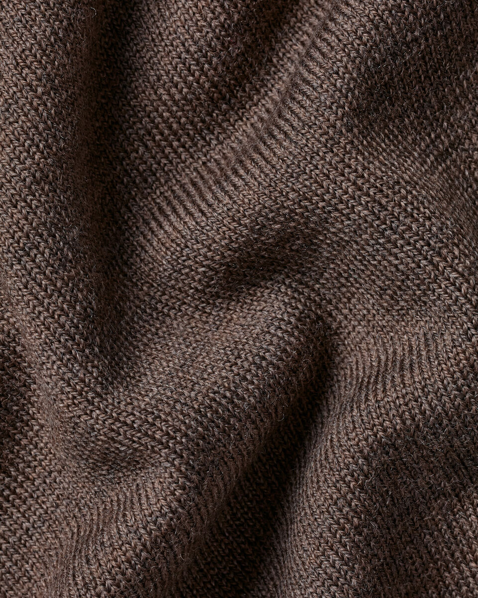 Pure Merino Quarter Zip Sweater – Mocha