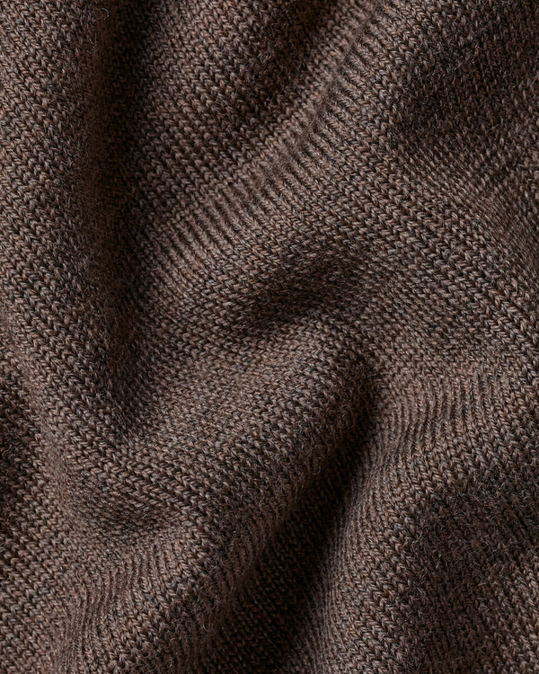 Pure Merino Quarter Zip Sweater – Mocha