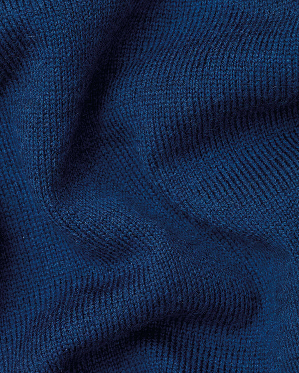 Pure Merino V-Neck Sweater - Royal Blue