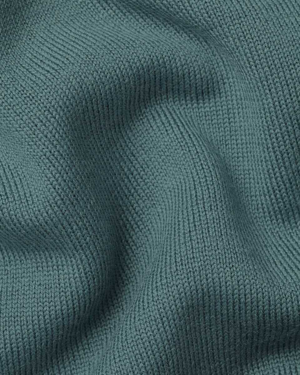 Pure Merino V-Neck Sweater - Teal Green