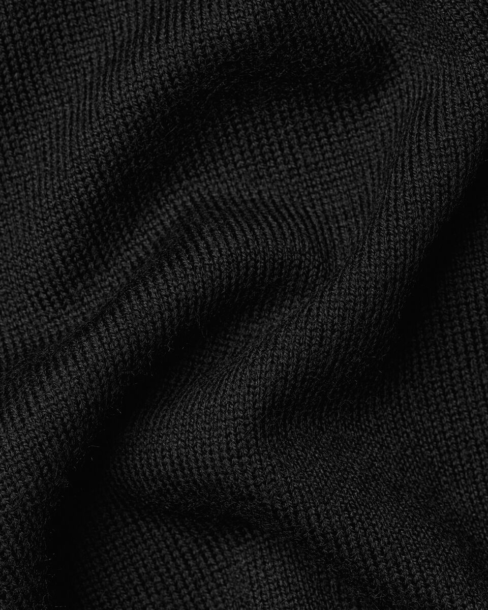 Pure Merino Crew Neck Sweater - Black