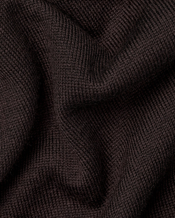 Pure Merino Crew Neck Sweater - Chocolate Brown