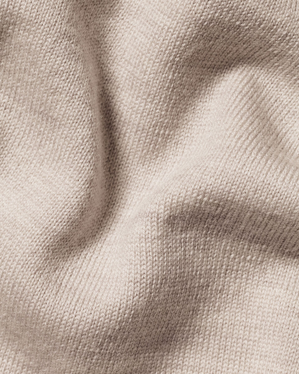 England Rugby Pure Merino Quarter Zip Sweater - Limestone