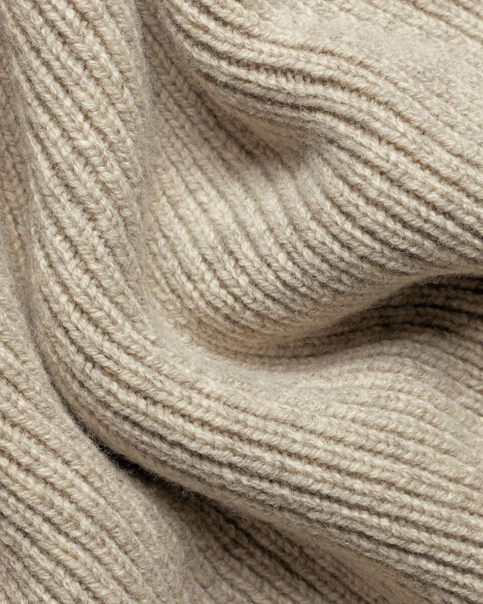 Pure Merino Chunky Turtleneck Sweater - Oatmeal