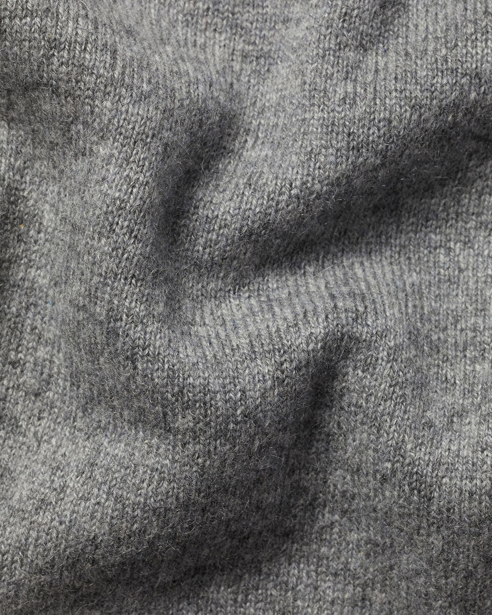 Pure Cashmere Quarter Zip Sweater - Gray
