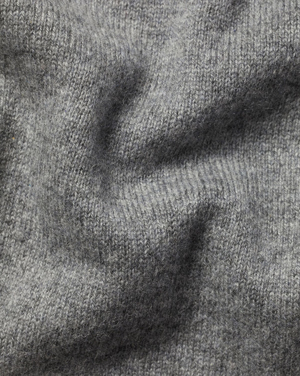 Pure Cashmere Quarter Zip Sweater - Gray