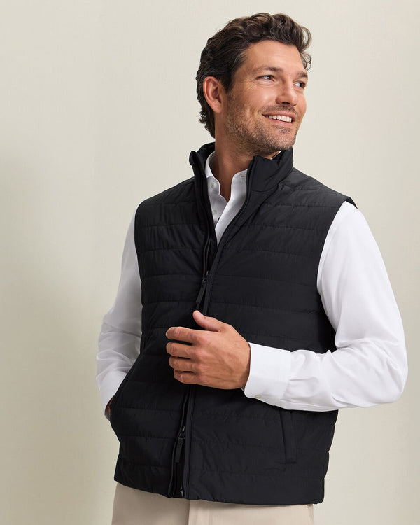Lightweight Quilted Vest - Black