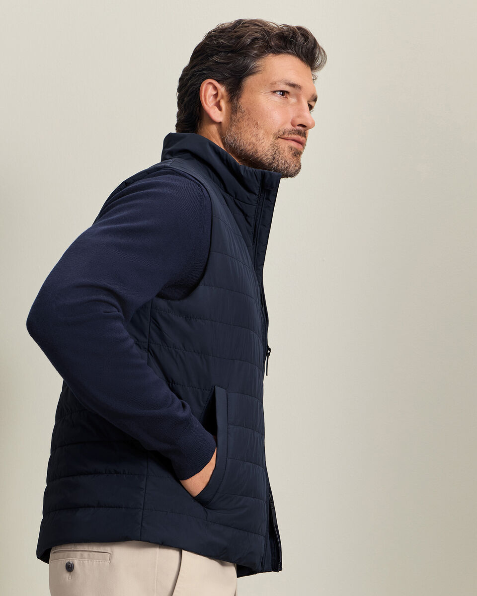 Lightweight Quilted Vest - Navy