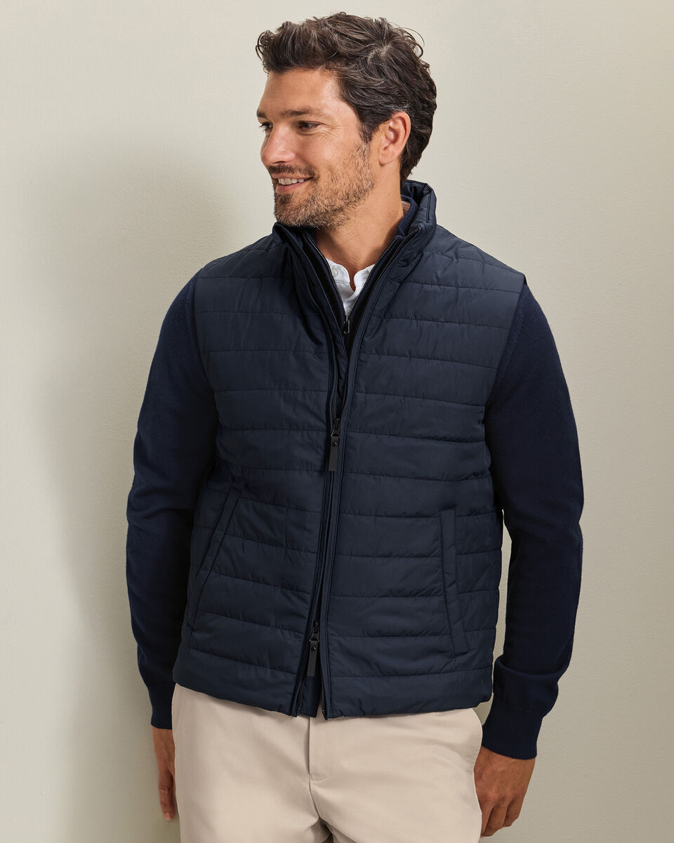 Lightweight Quilted Vest - Navy Main image