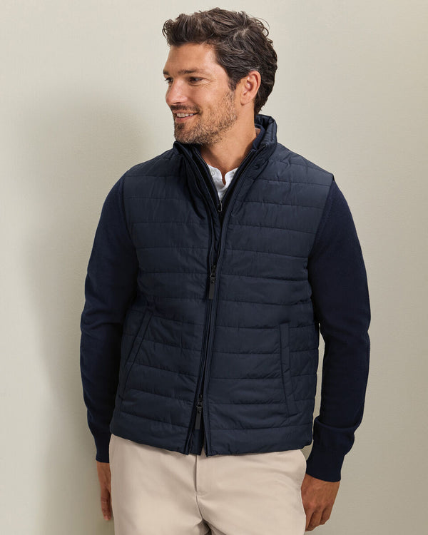 Lightweight Quilted Vest - Navy