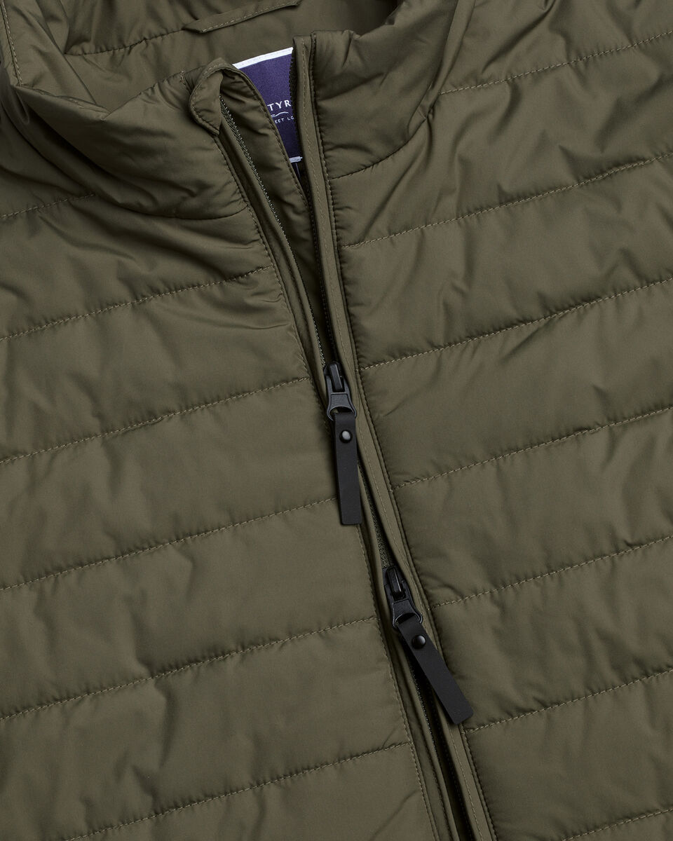 Lightweight Quilted Vest - Olive Green
