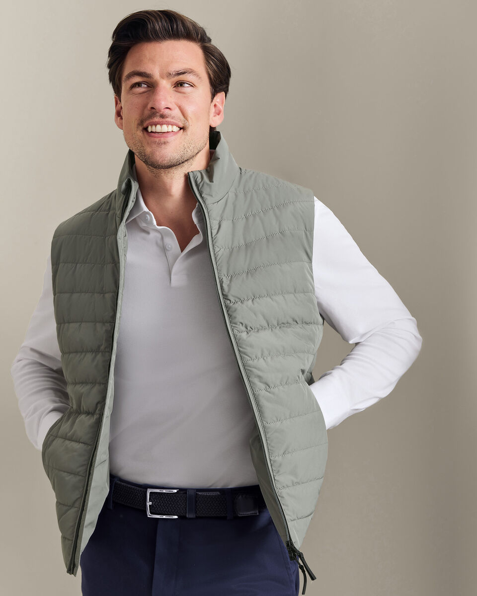 Lightweight Quilted Vest - Sage Green